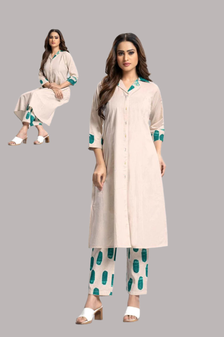 Cotton Flex Printed and Plain Co-ord Set for Women – Casual Everyday Wear | M to XXL