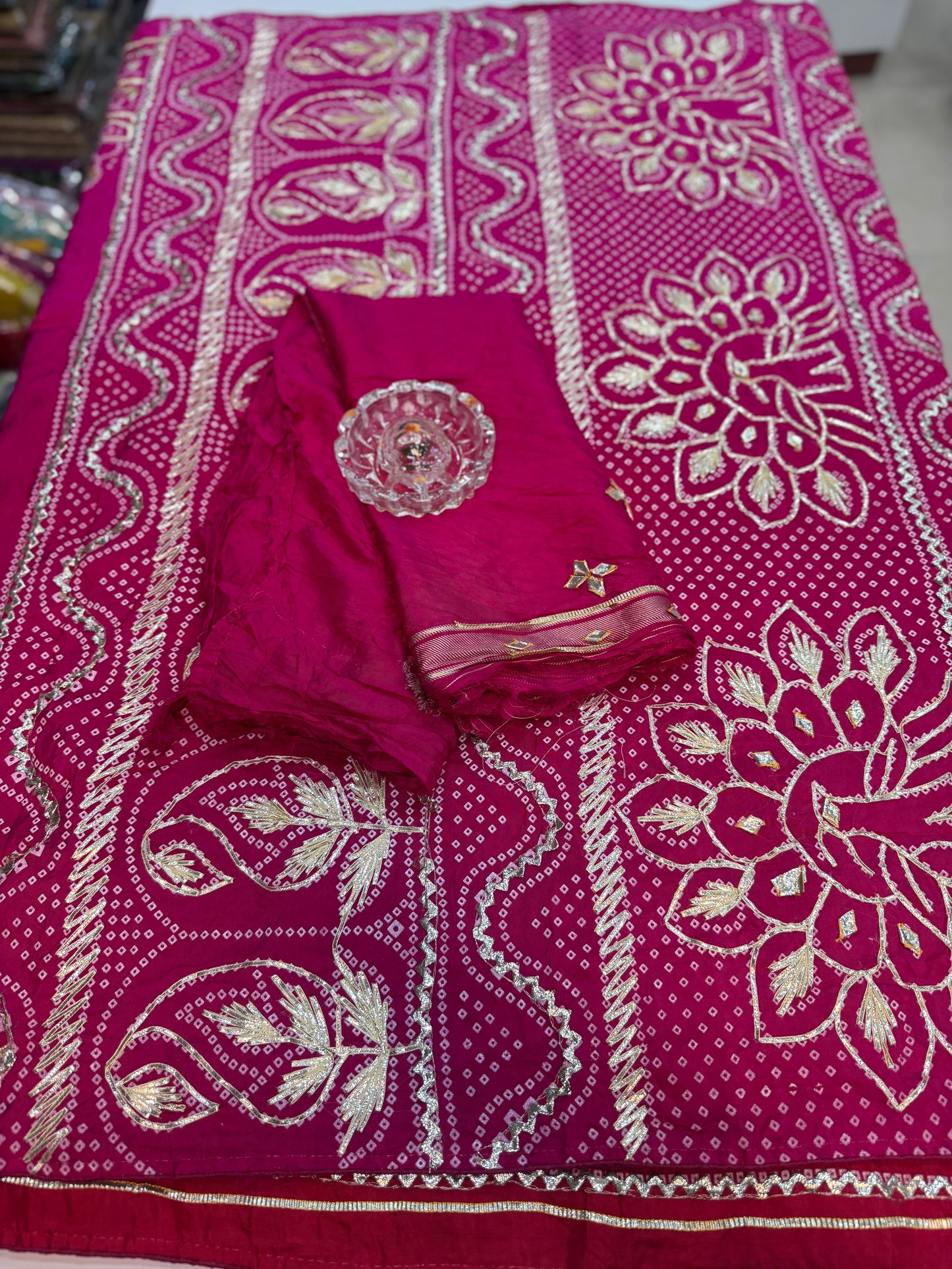 Pure Modal Silk Saree with Embroidered Border and Matching Blouse