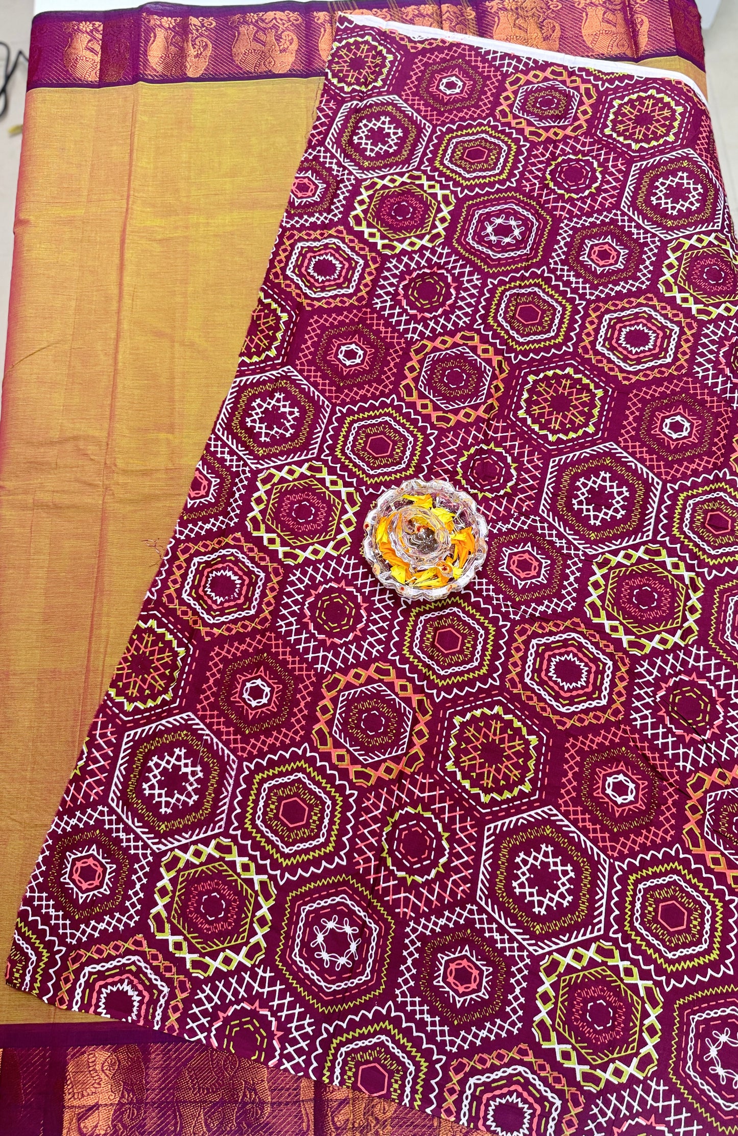 Chettinad Pure Cotton Saree with Zari Border – 80 Count, 20 Colours, 5.5m Length