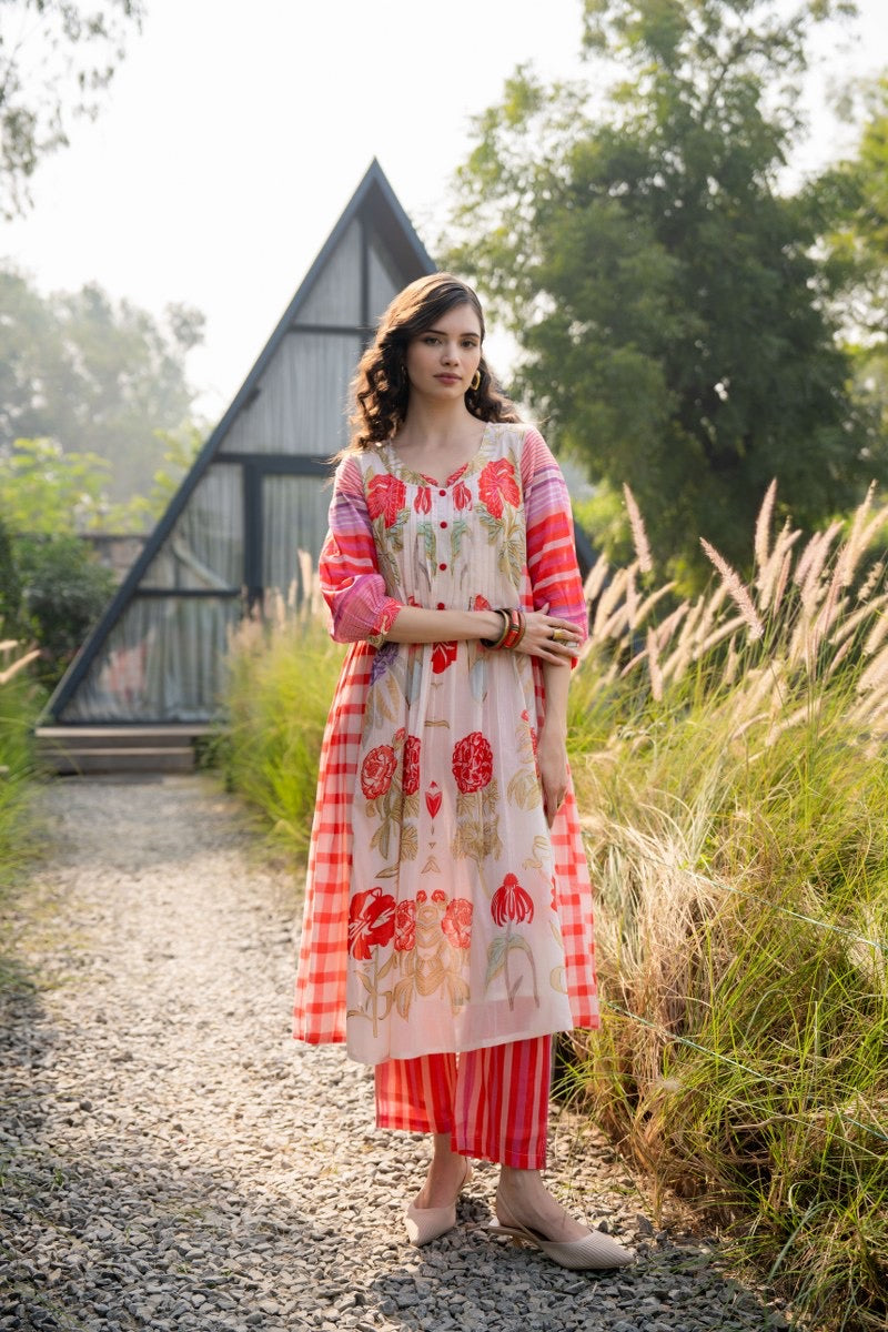 Pure Cotton Kurta Pant Set for Women – Lightweight Daily Wear