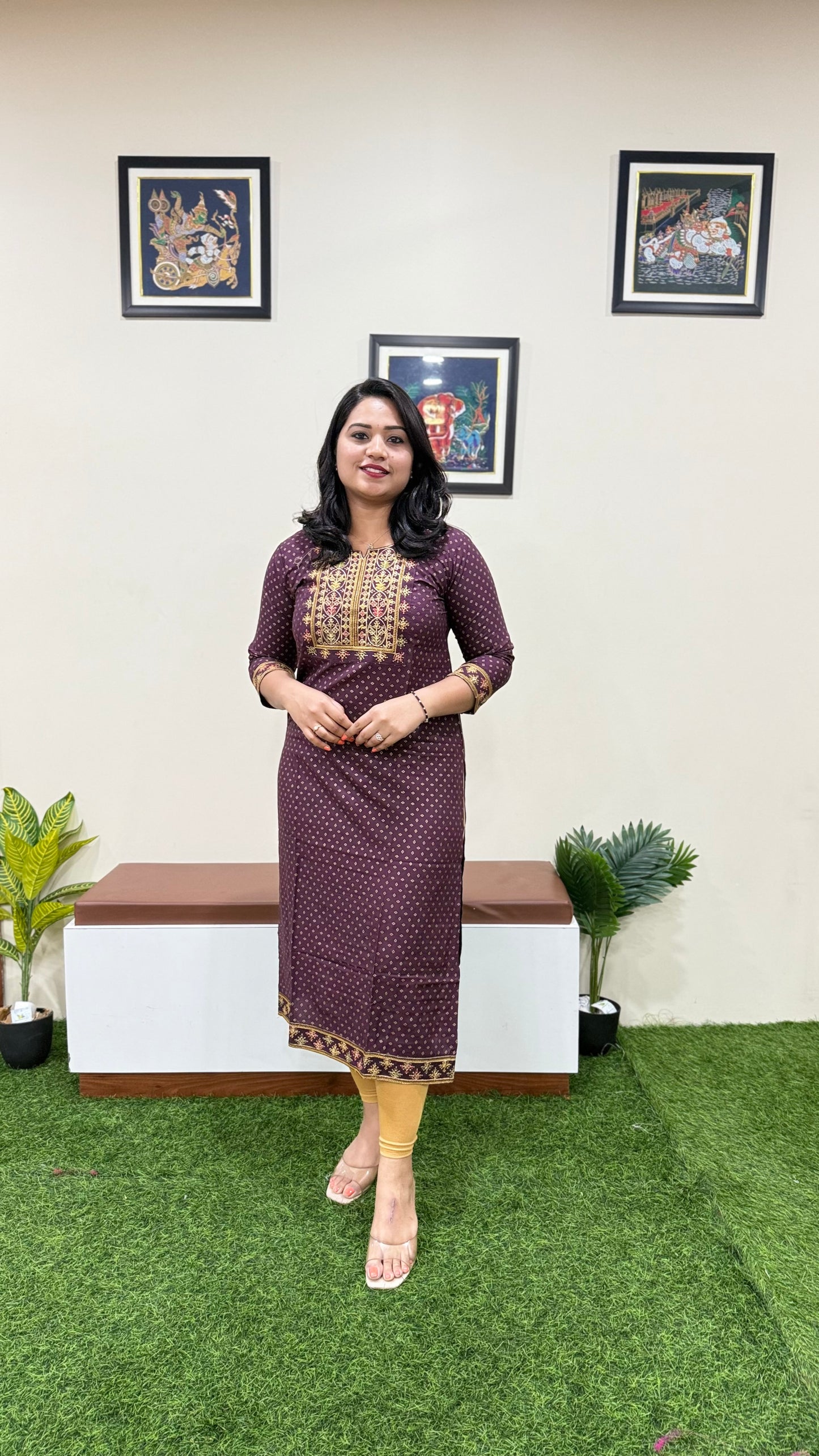 Solid Rayon Kurti Collection for Women with Zari and Thread Embroidery – M to 4XL