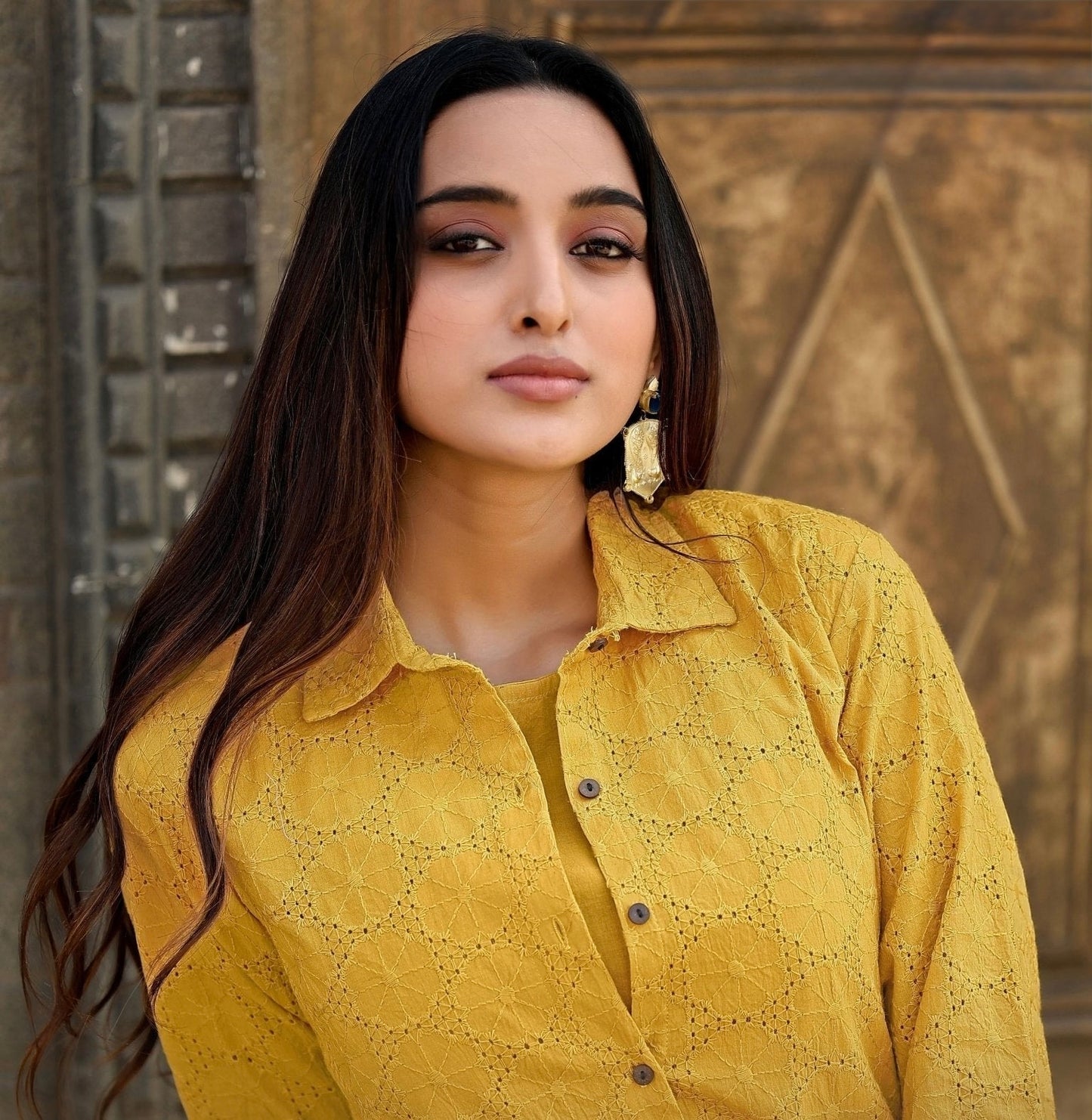 Women's Shifli Cotton Kurta Set with Matching Bottom in Soft Pastel Shades