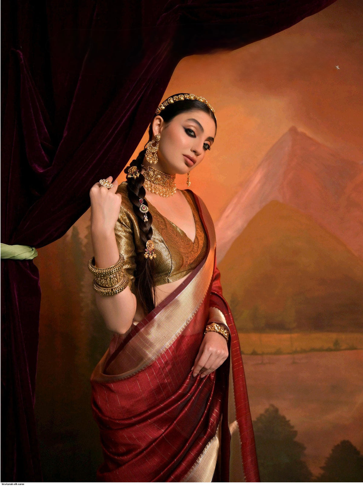 Premium moss sico silk with zari border – ethnic festive wear for women