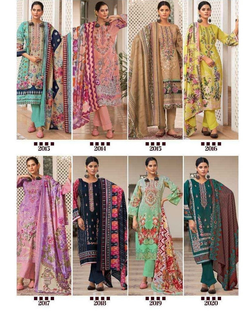 Unstitched Cotton Suit Material with Self Embroidery, Printed Cotton Bottom and Digital Print Dupatta