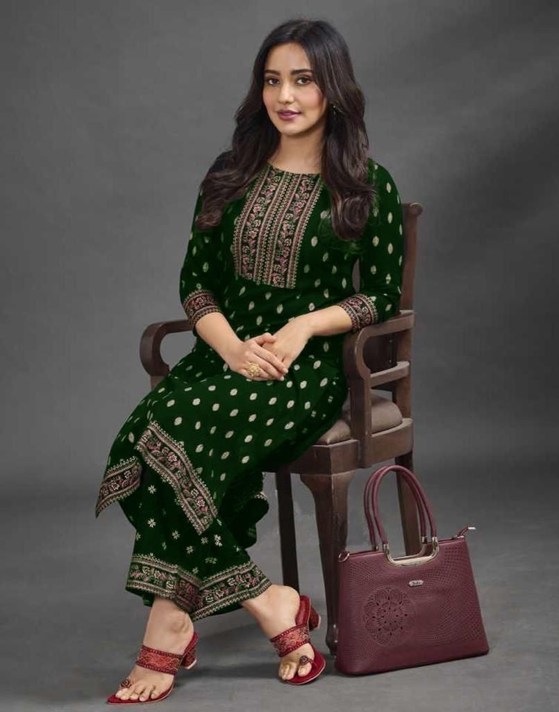 Heavy Rayon Long Kurti with Palazzo Set for Women – Comfort Fit, M to XL Sizes