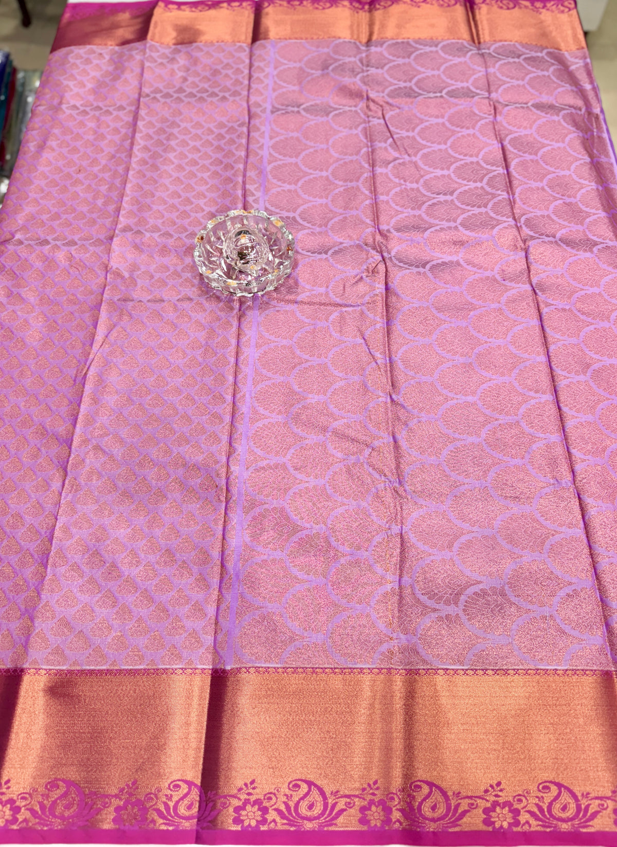 Soft Silk Saree with Traditional Zari Border and All-Over Weaving Design for Women
