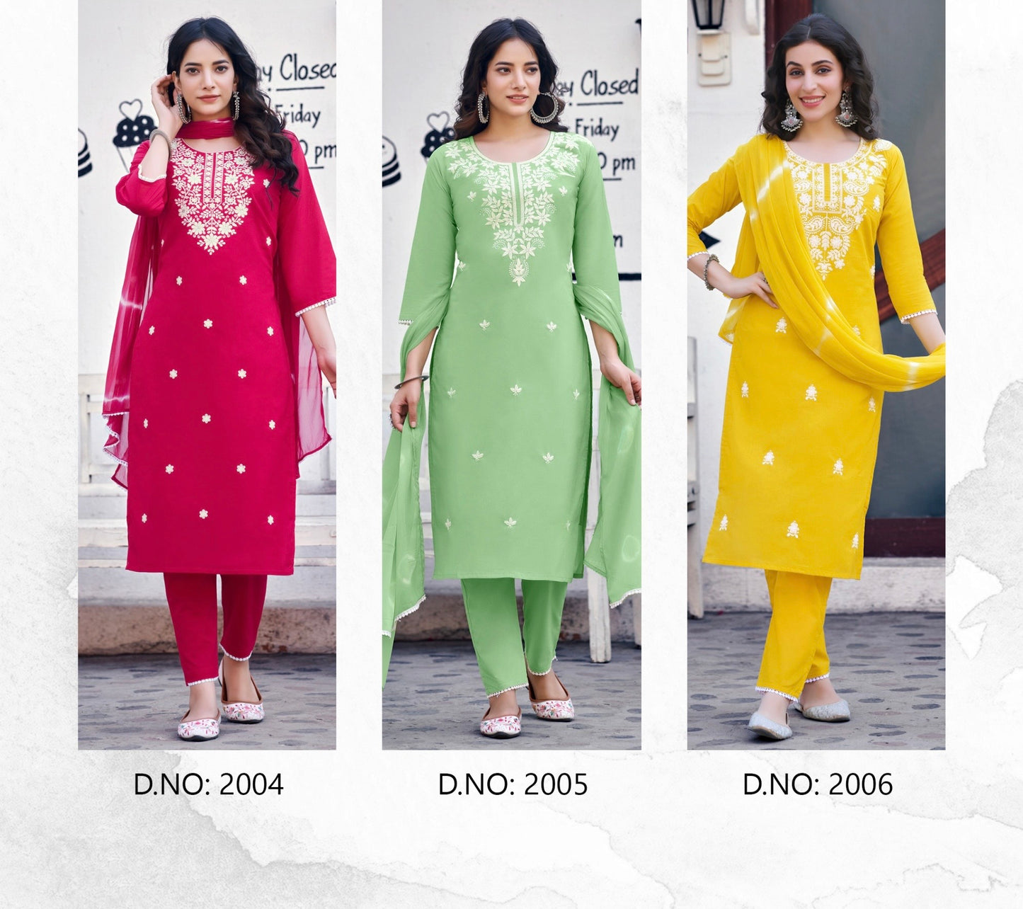 Pure Cotton Kurti Pant Set with Dupatta & Embroidery Work – Sizes L to 3XL