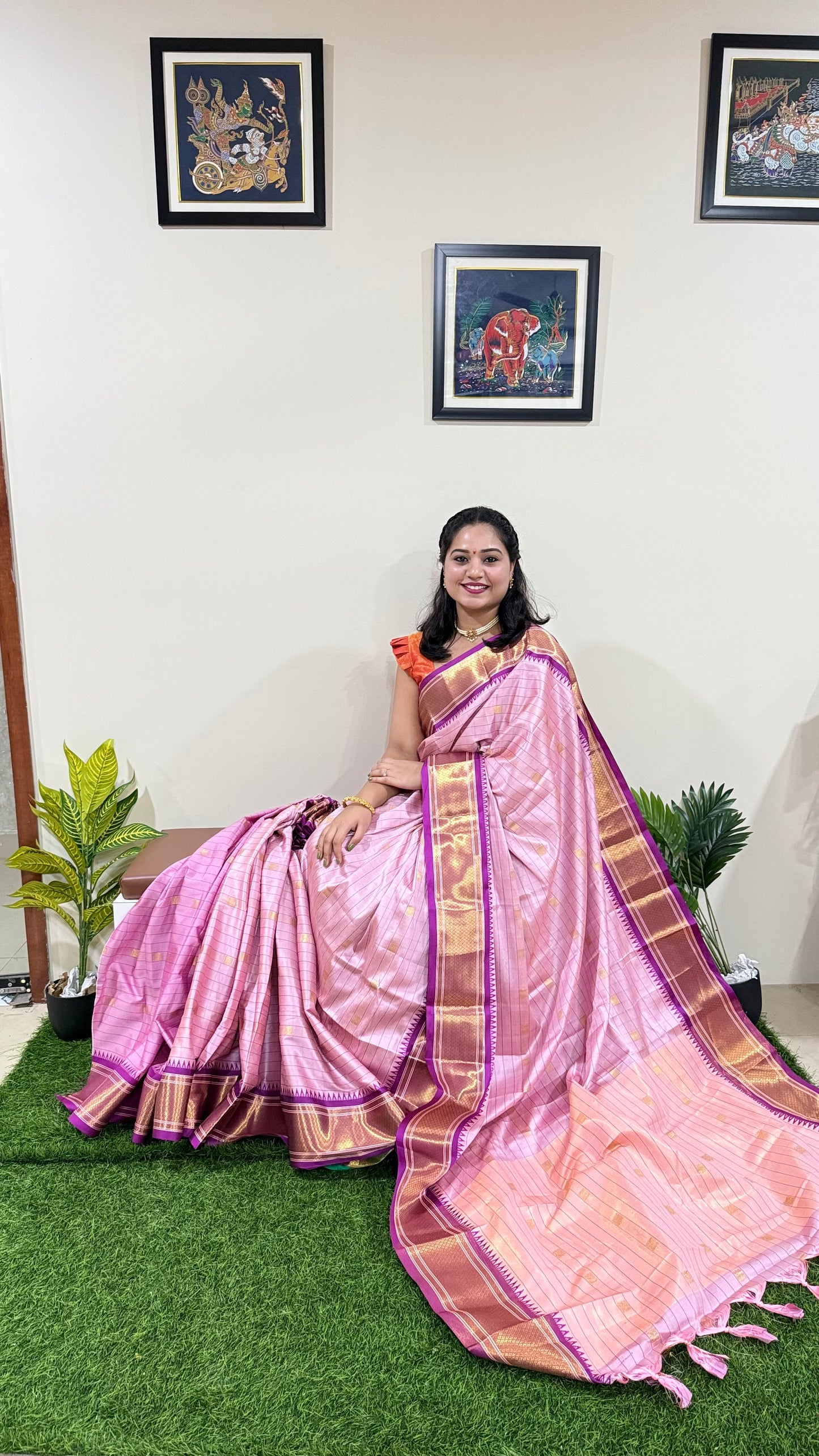 Cotton Silk Saree with Jacquard Border and Rich Pallu – With Contrast Blouse Piece for Women