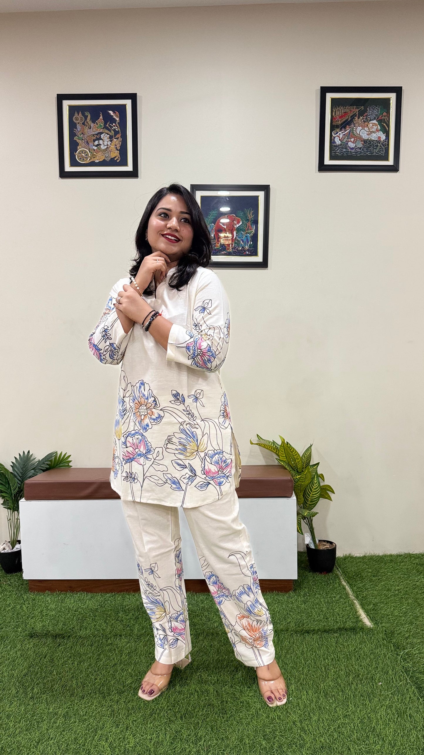 Women's Pure Cotton Flex Co-ord Set with Digital Print for Summer Wear