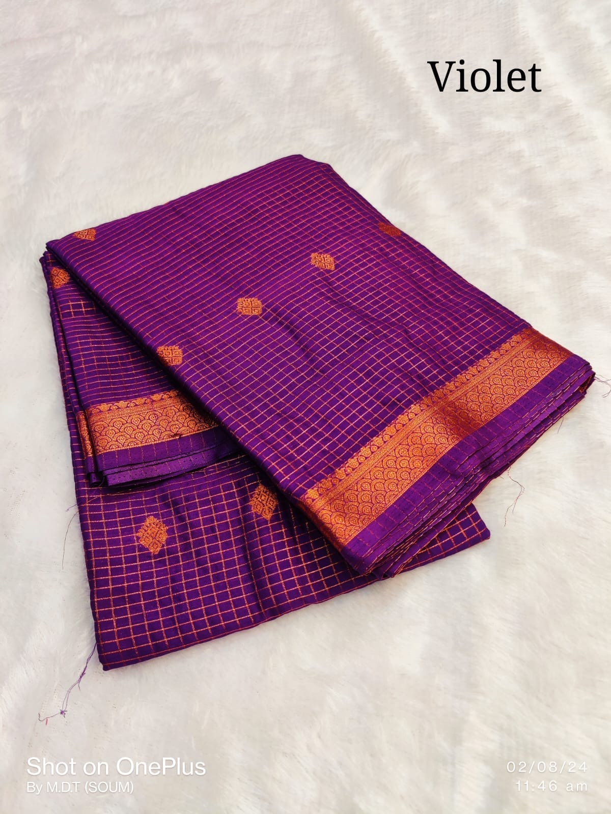 Mangalagiri Semi Pattu Saree with Blouse Piece for Women