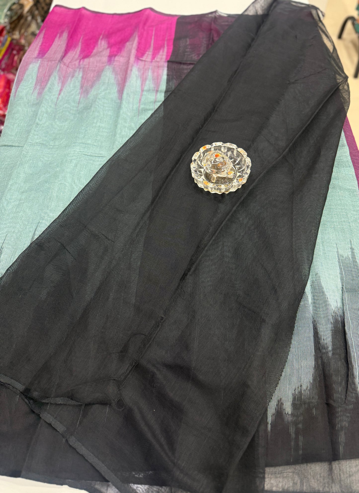 Ikat Kotki Cotton Silk Saree for Women with Matching Blouse Piece – Handwoven Traditional Design