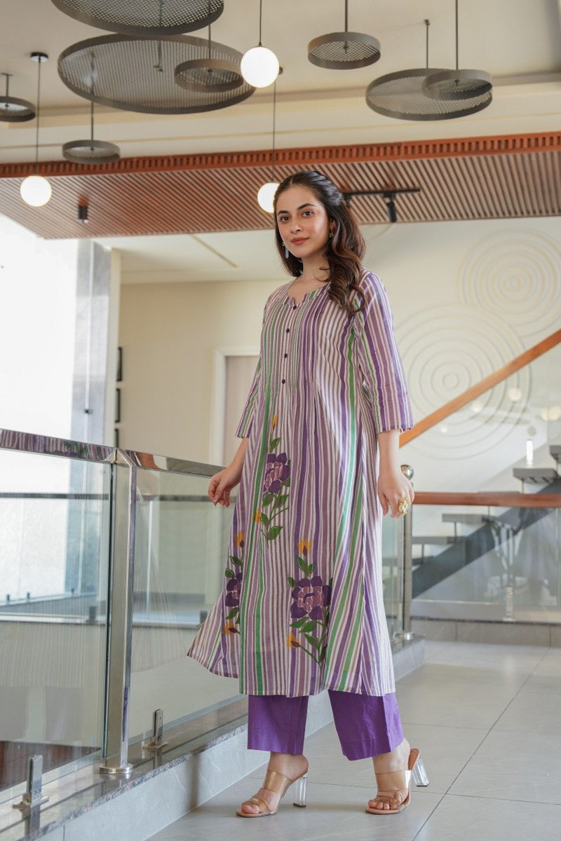 Mul Cotton Kurta Pant Set for Women – Soft & Breathable Daily Wear