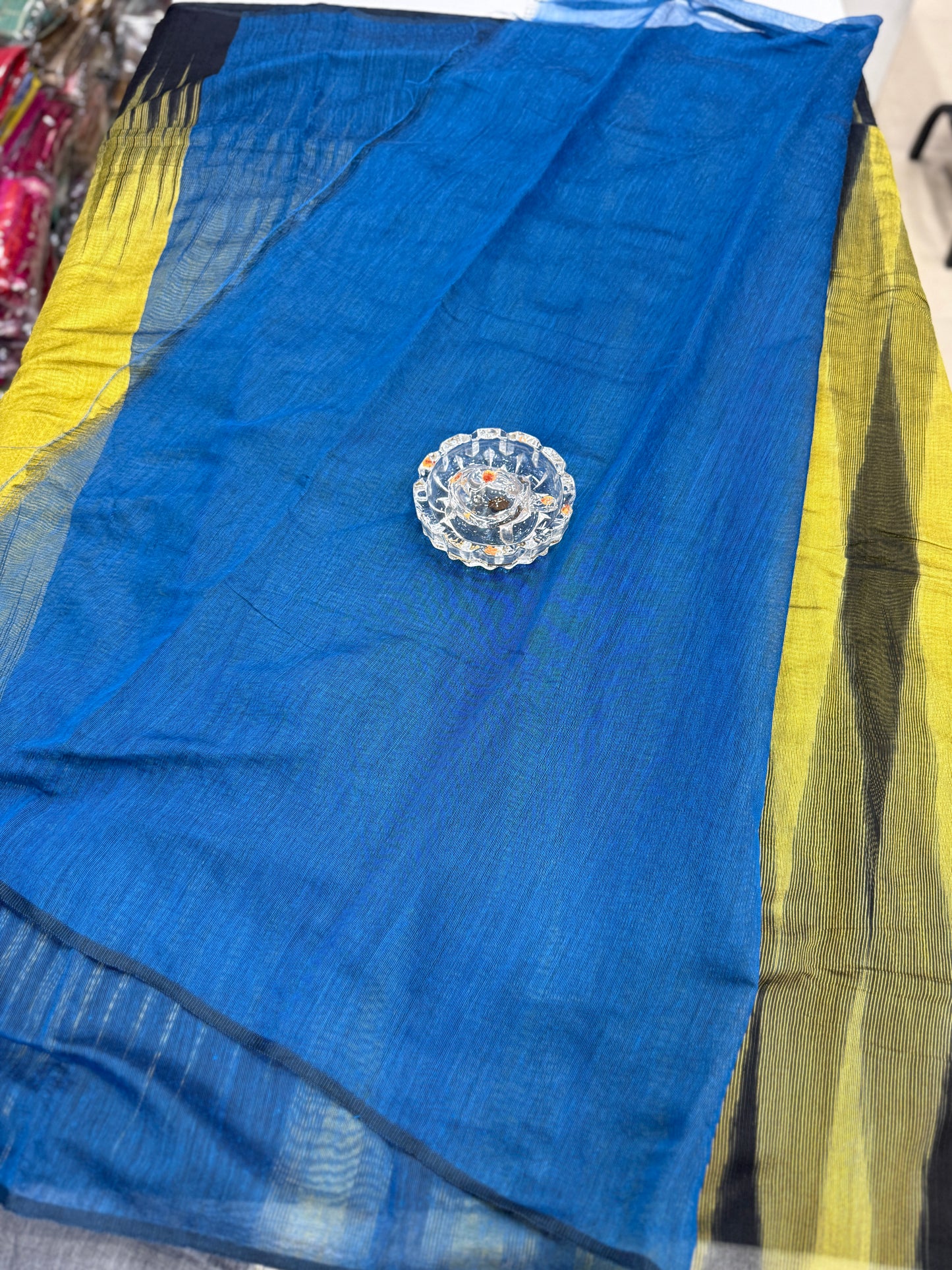 Ikat Kotki Cotton Silk Saree for Women with Matching Blouse Piece – Handwoven Traditional Design