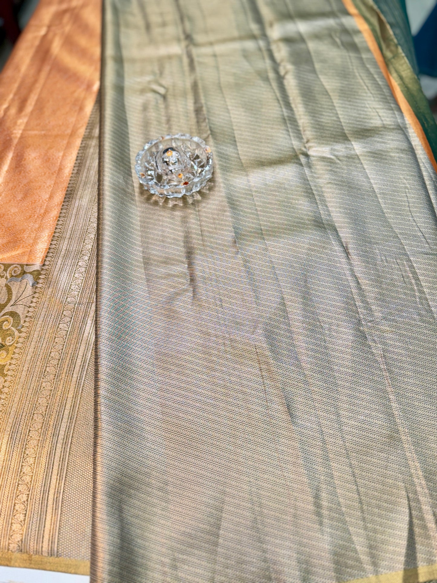 Semi Pattu Silk Saree with Zari Border and Contrast Pallu for Women