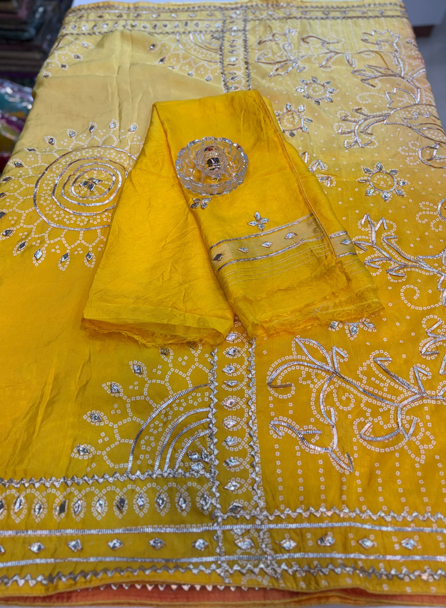 Pure Modal Silk Saree with Embroidered Border and Matching Blouse