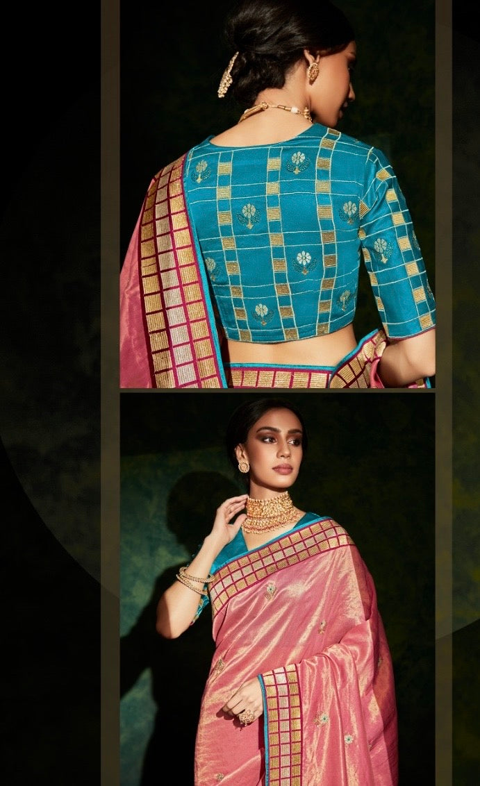 embroidered saree with swarovski work – festive ethnic wear for women