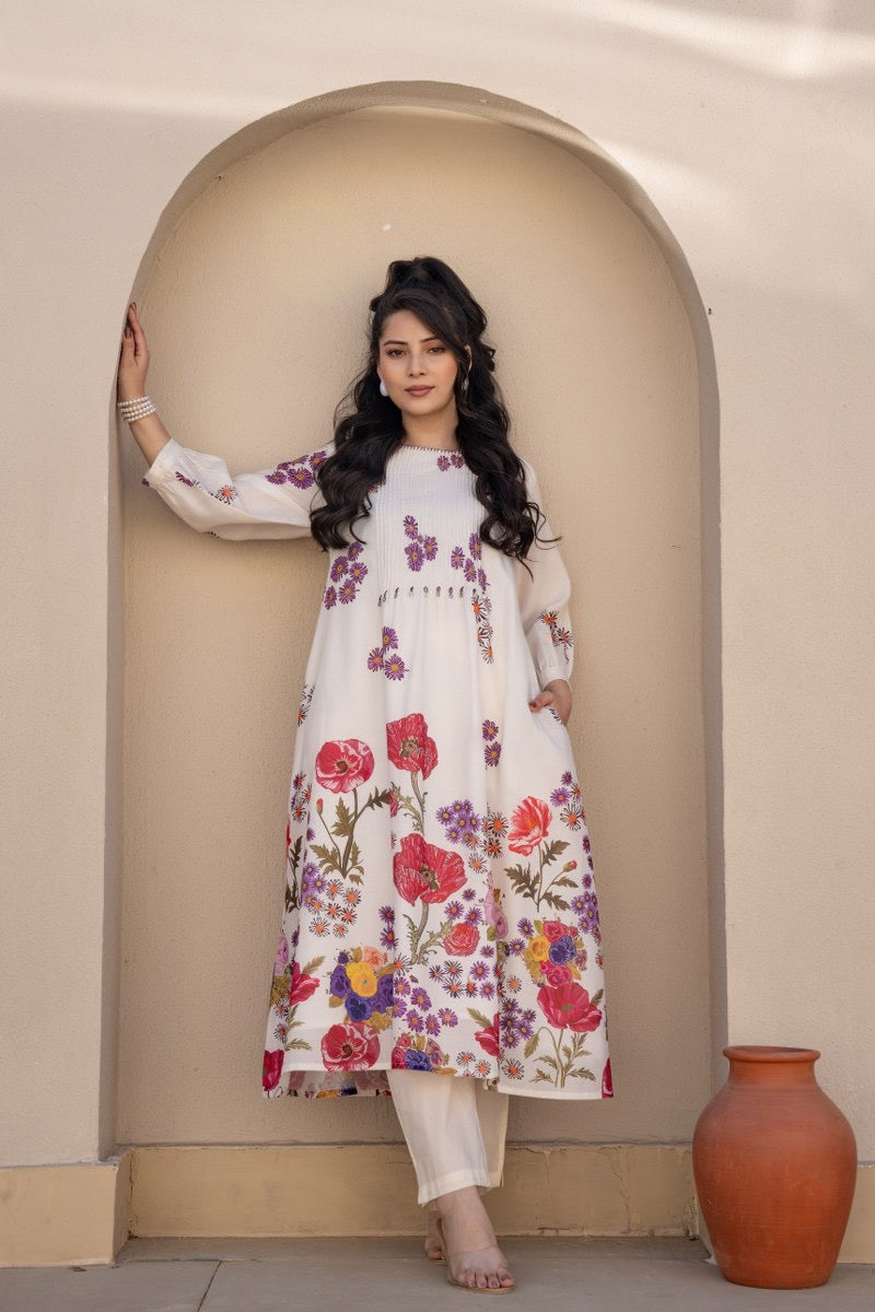 Pure Cotton Kurta Pant Set for Women with Elegant Detailing – Daily Wear Comfort Series