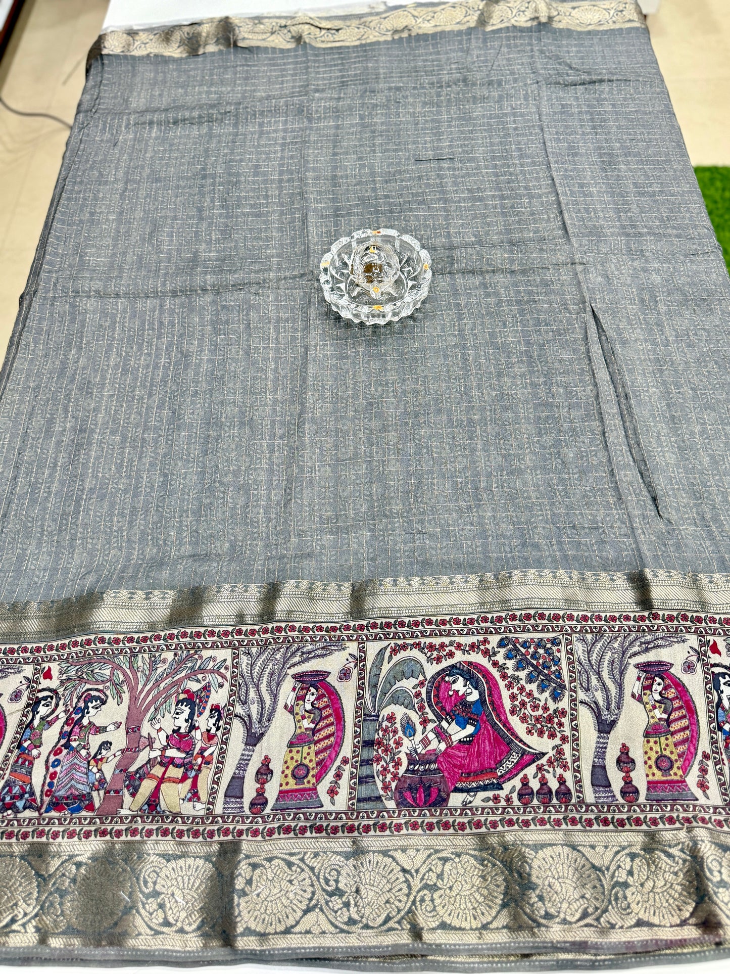 Russian Bentex Border Chittpallu Viscose Crepe Silk Saree with Zari Weaving – Festive Wear