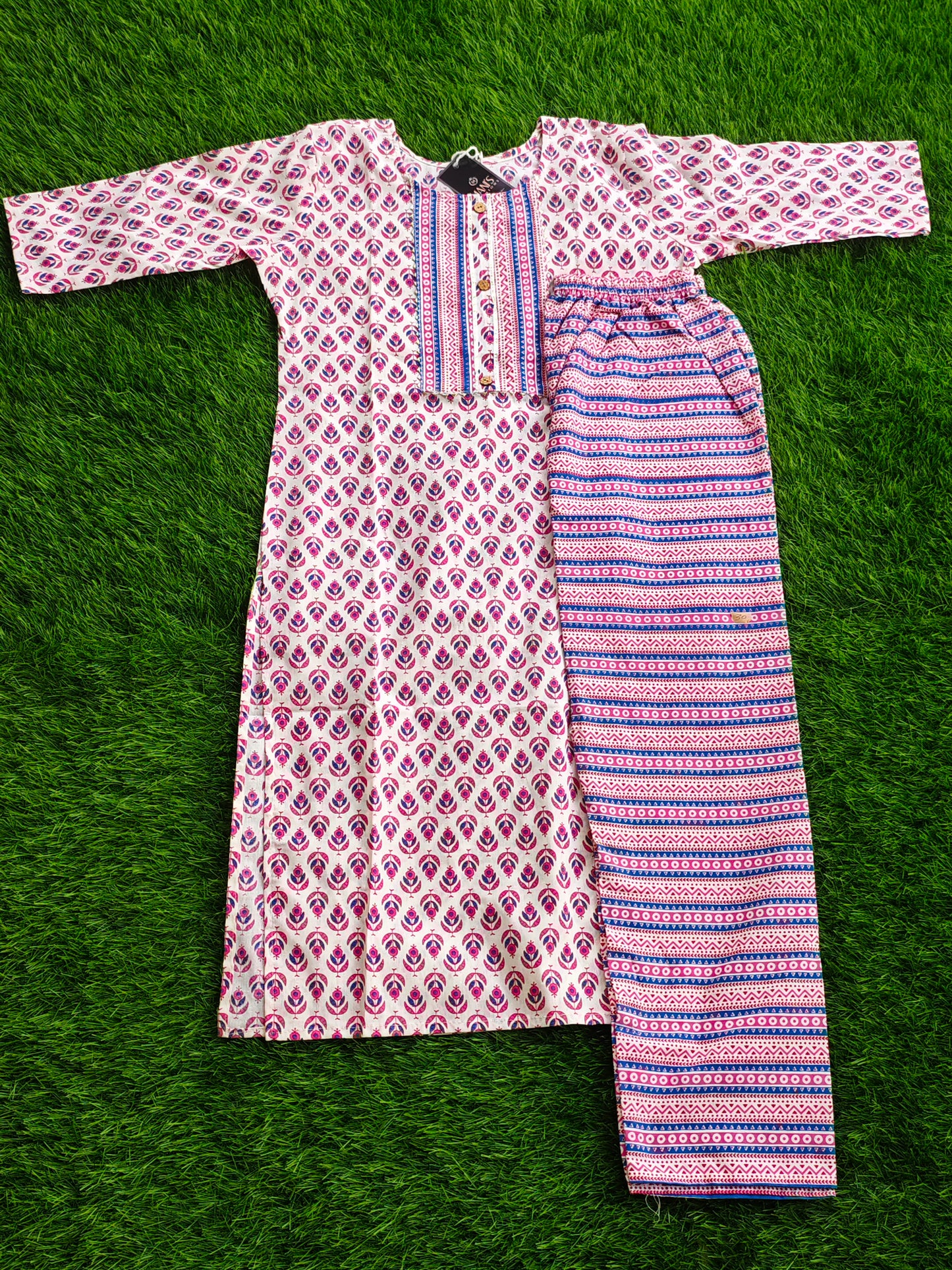 Summer Cotton Kurti Pant Set for Women with Vibrant Prints and Relaxed Fit