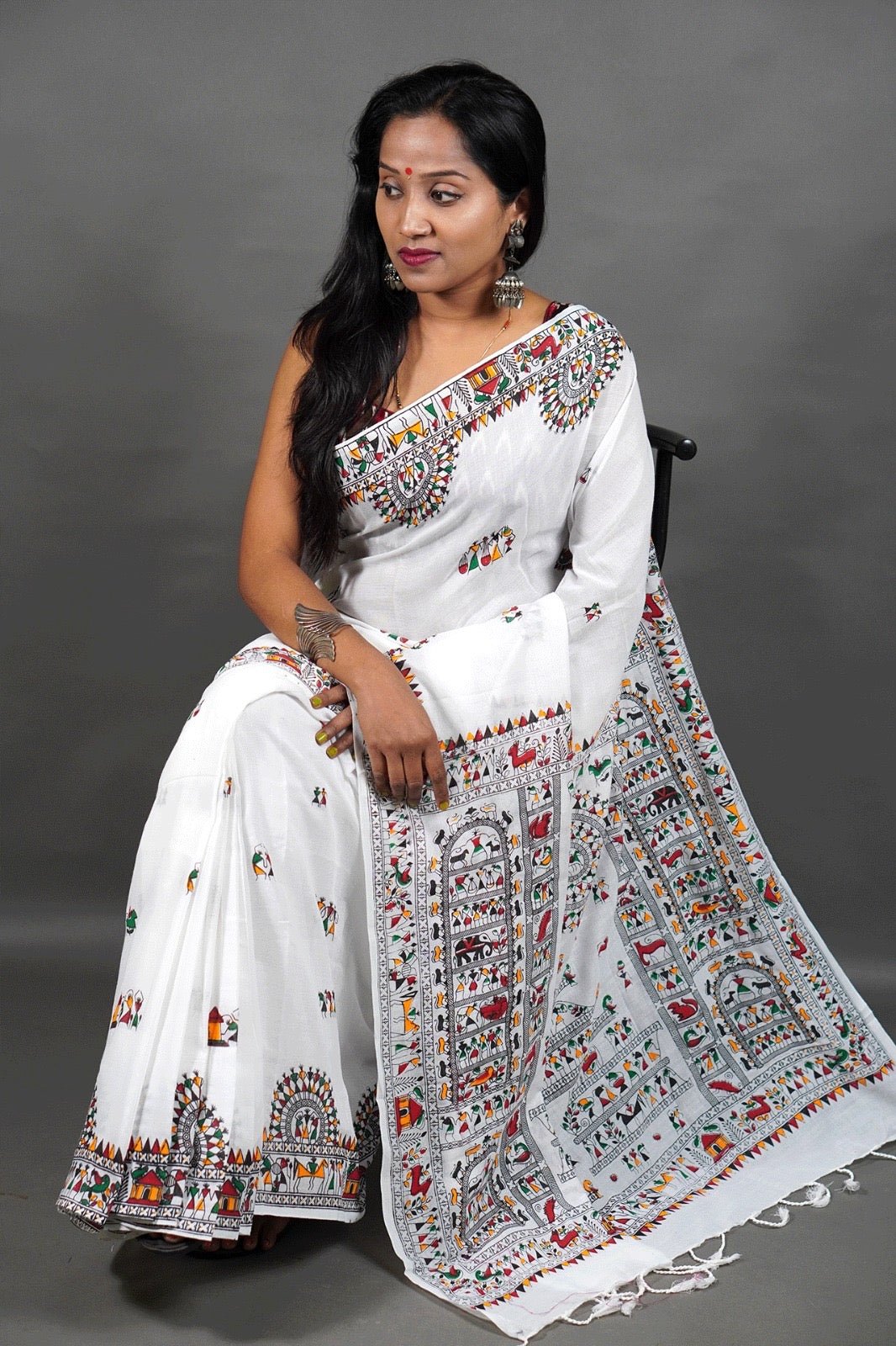CK Madhubani Print Saree - Mani's Fashions
