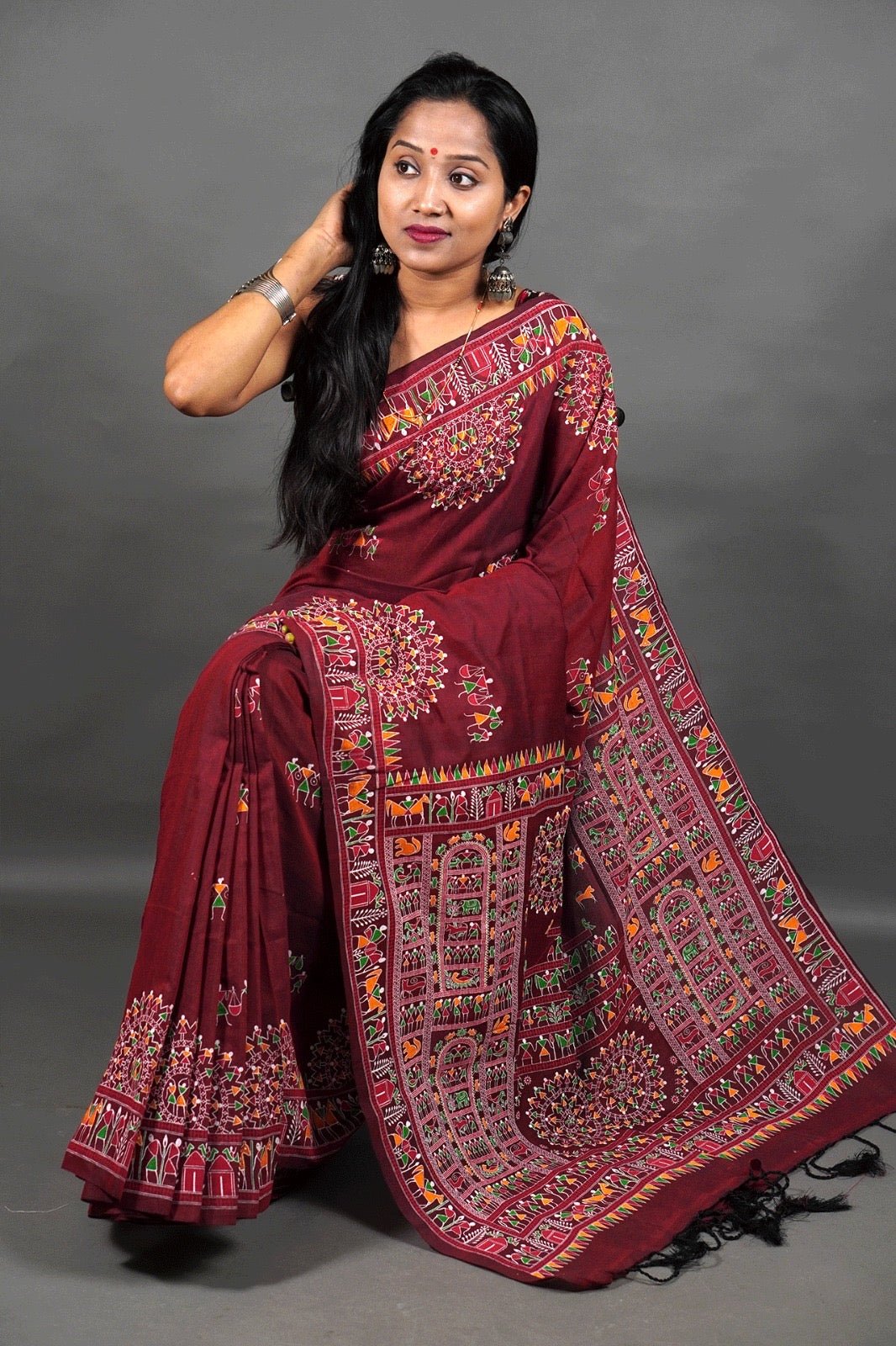CK Madhubani Print Saree - Mani's Fashions