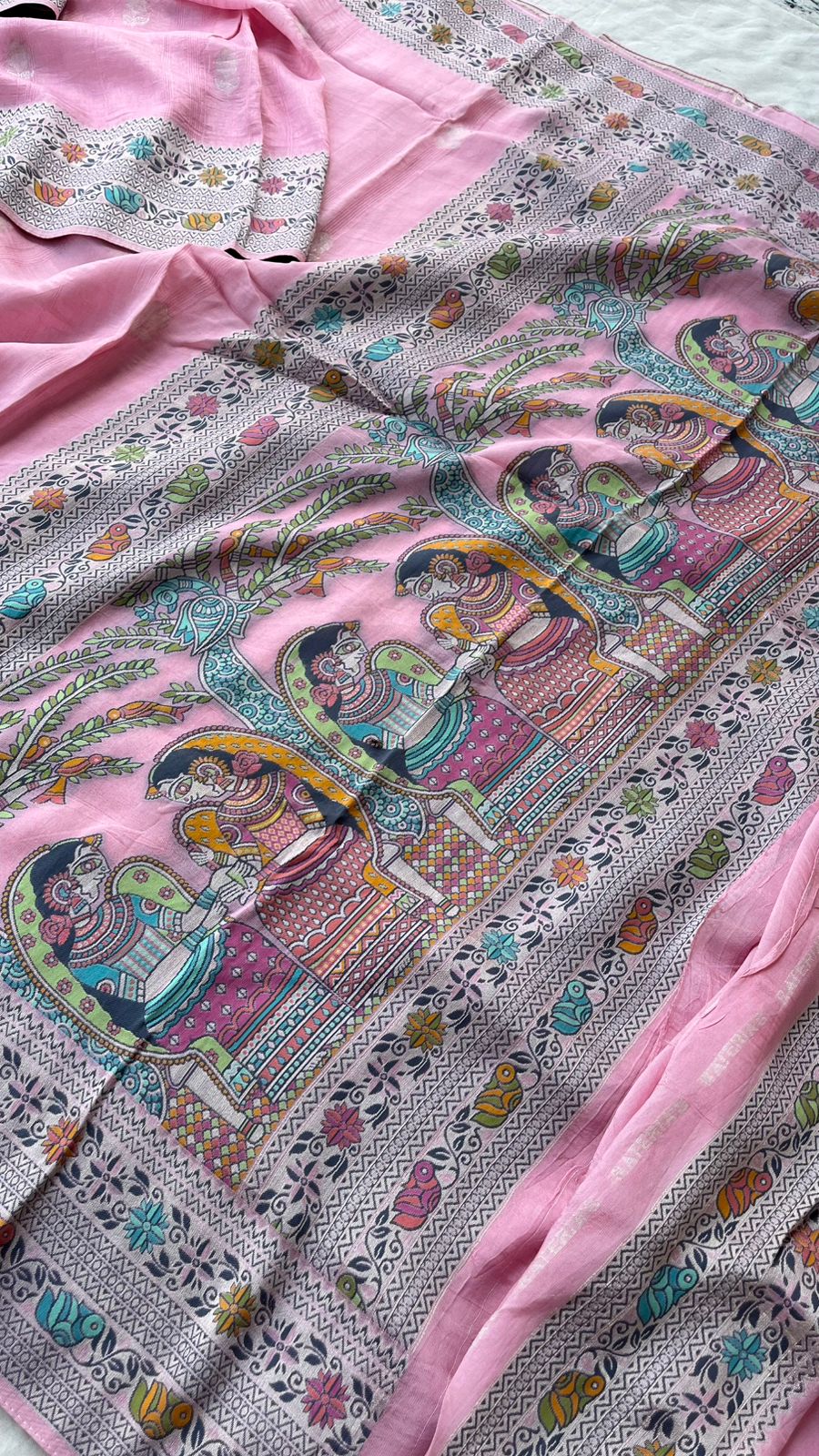 Pure Kora Silk Banarasi Meena Zari Weaving Saree with Blouse Piece – Pink Traditional Festive Wear