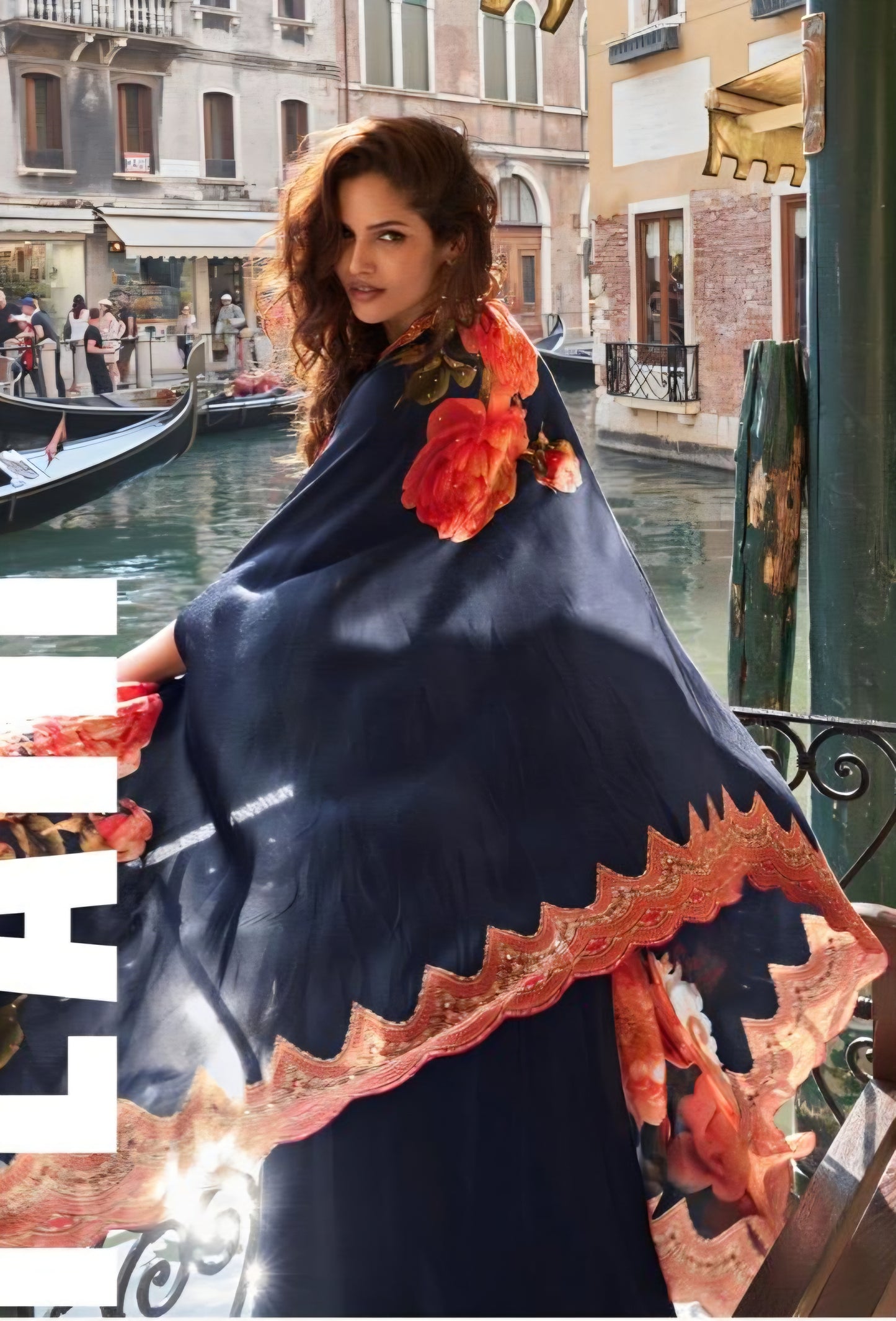 French Crepe Silk Jacket Blouse Dhoti Set with Handwork for Wedding Wear
