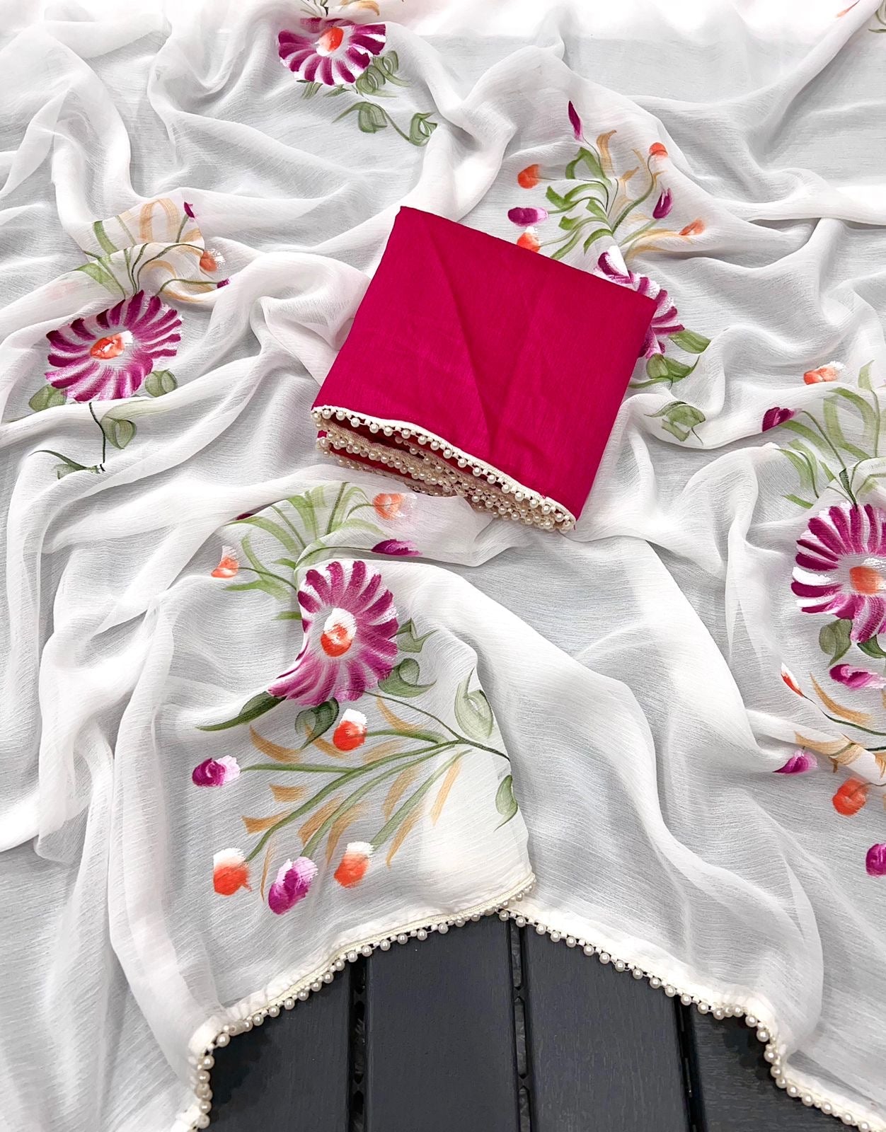 Chiffon Sarees - Trendy and Light Weight - Mani's Fashions