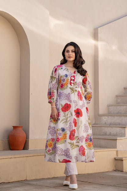 Mul Cotton Kurta Pant Set for Women – Soft Summer Wear in Breathable Fabric