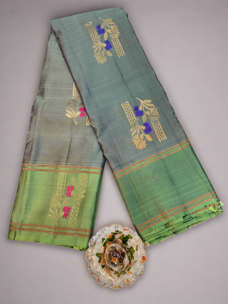 Pure Handloom Silk Saree with Traditional Zari Weaving for Women