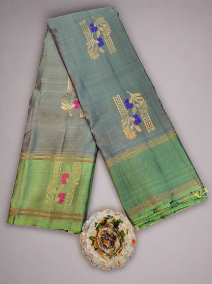 Pure Handloom Silk Saree with Traditional Zari Weaving for Women