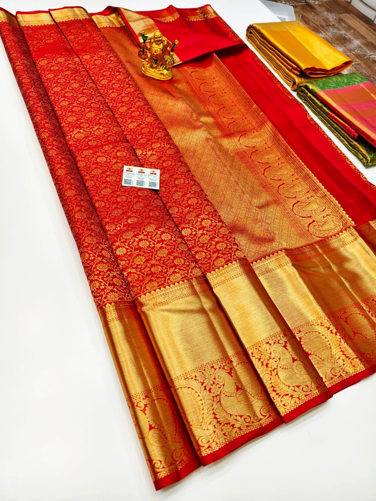 Pure Kanchipuram Wedding Silk Saree for Women – Handwoven with Zari Work, Bridal Special