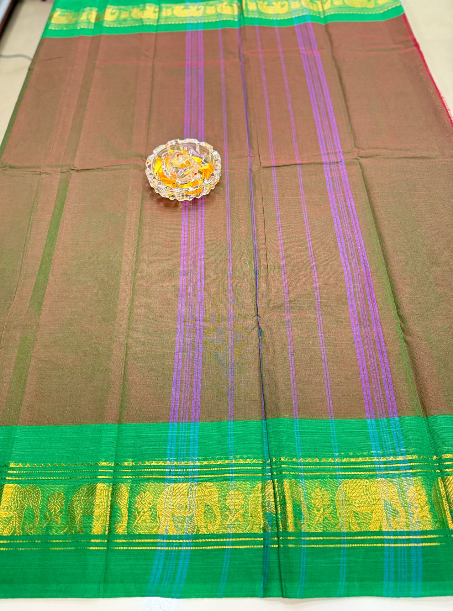 Chettinad Pure Cotton Saree with Zari Border – 80 Count, 20 Colours, 5.5m Length