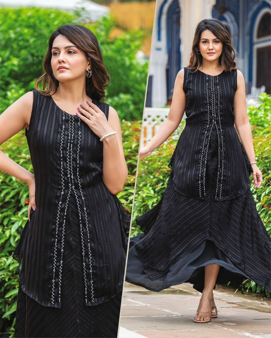 Women’s Premium Long Gown Dress – One-Piece Ethnic Wear(Sizes L, XL)