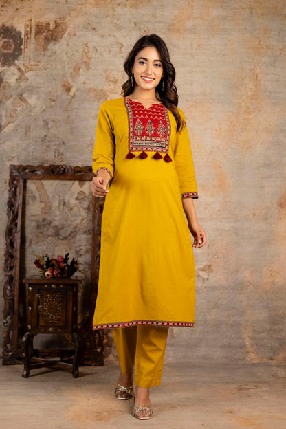 Pure Cotton Printed Kurti Pant Dupatta Set for Women