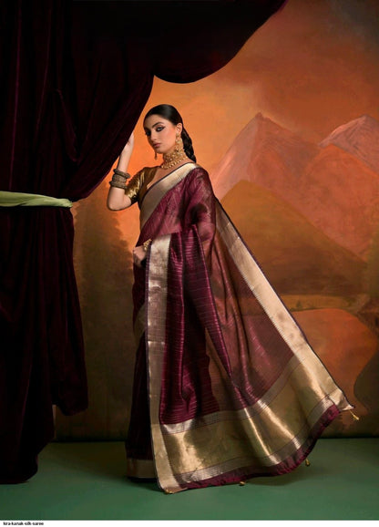 Premium moss sico silk with zari border – ethnic festive wear for women