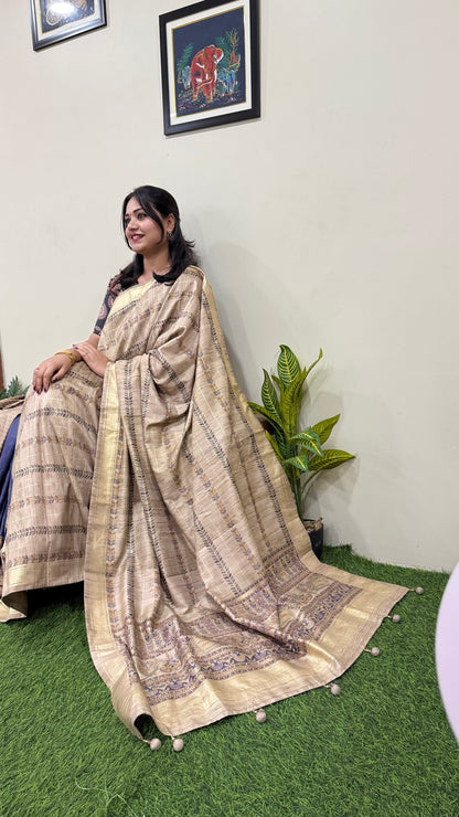 patola silk saree with designer and foil print – smooth ethnic wear for women