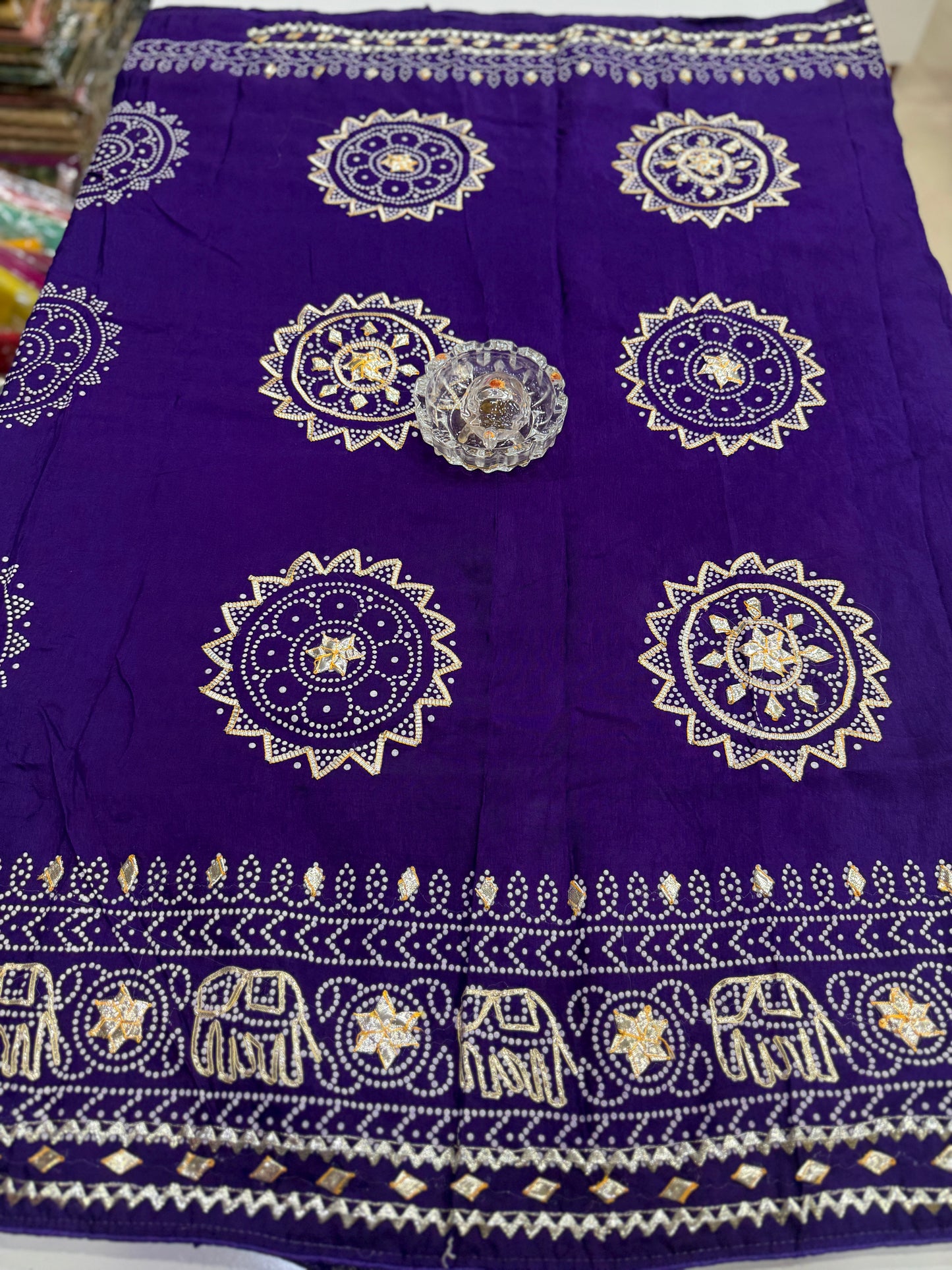 Pure Modal Silk Saree with Embroidered Border and Matching Blouse