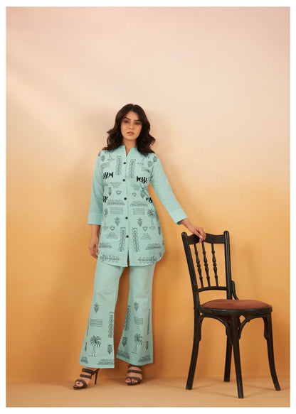 Women's Cotton Co-ord Set with Elegant Work