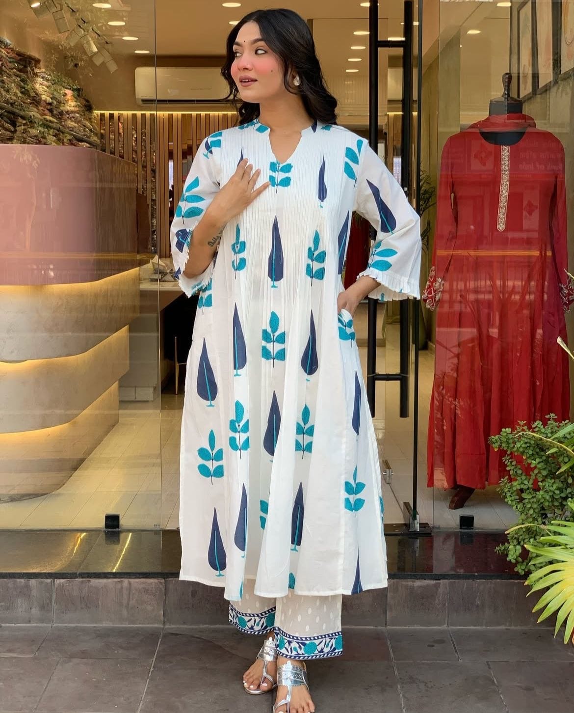 Cotton Kurti Pant Set for Women with Lining – Celebrity-Inspired Comfort Wear