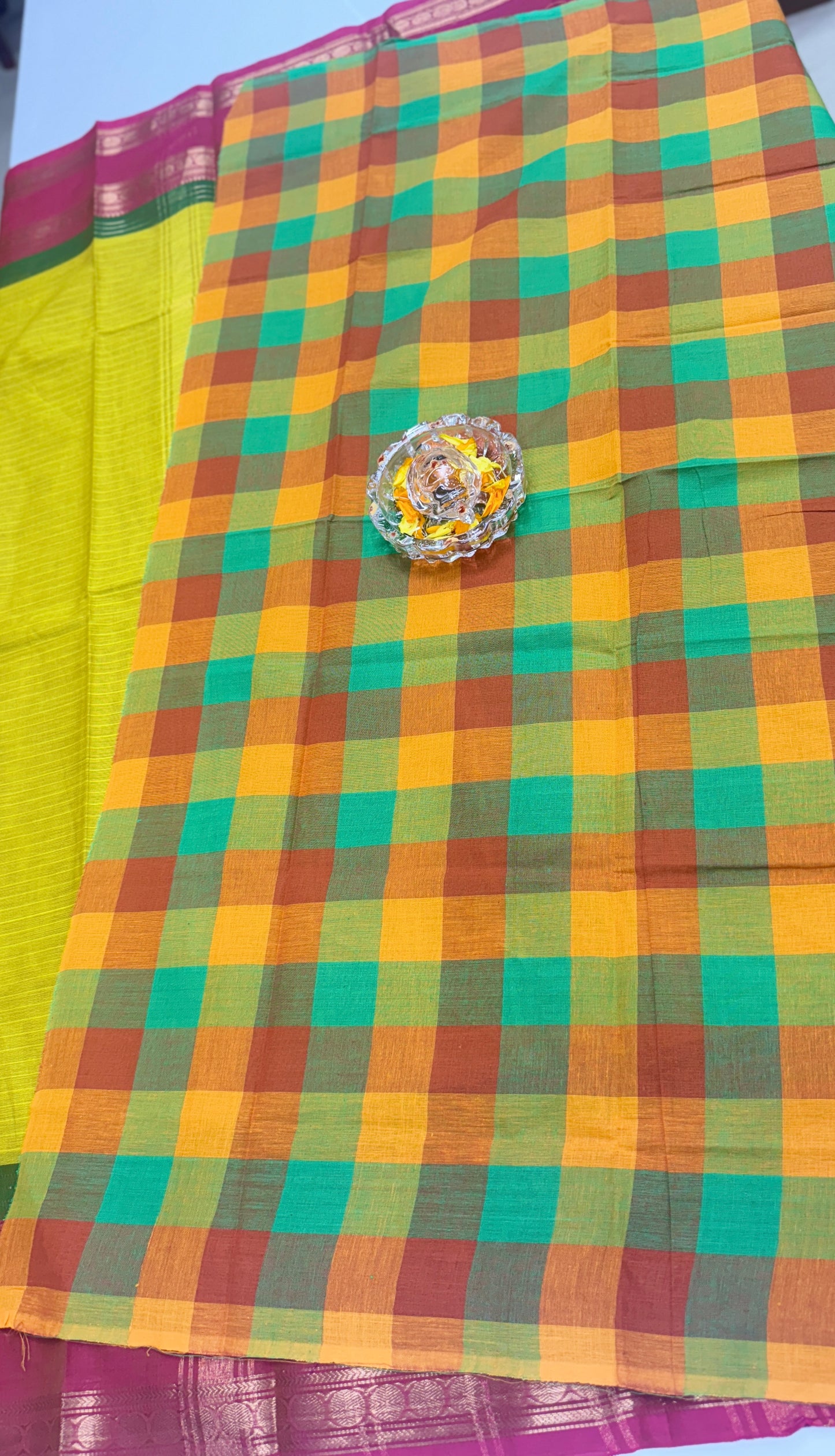 Chettinad Pure Cotton Saree with Zari Border – 80 Count, 20 Colours, 5.5m Length