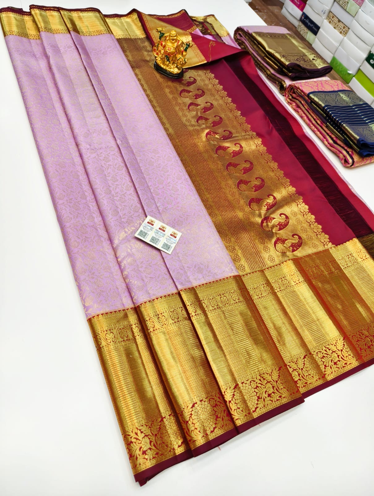 Pure Kanchipuram Wedding Silk Saree for Women – Handwoven with Zari Work, Bridal Special