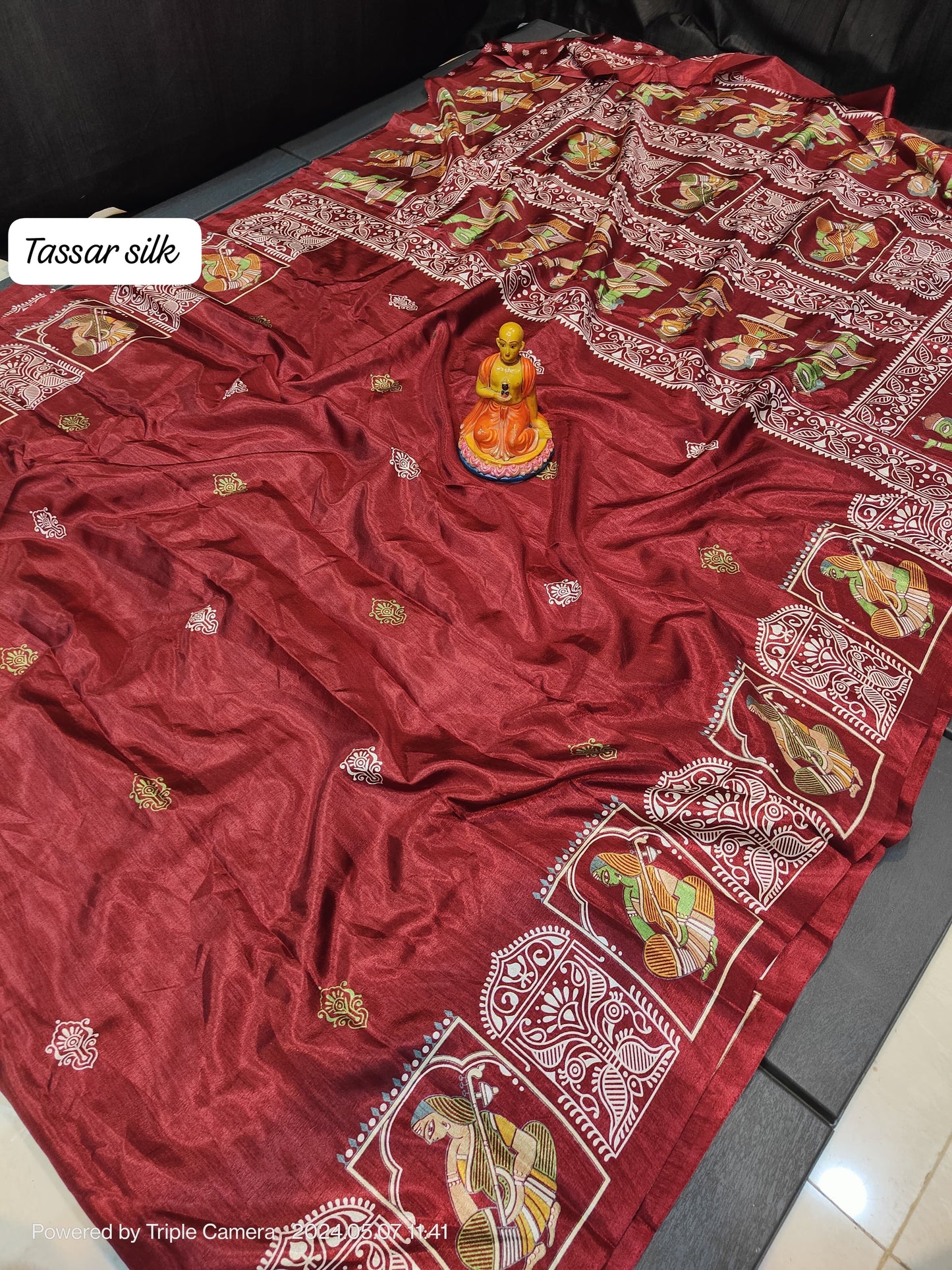 Tussar Silk Saree with Blouse Piece – Women’s Festive and Traditional Wear