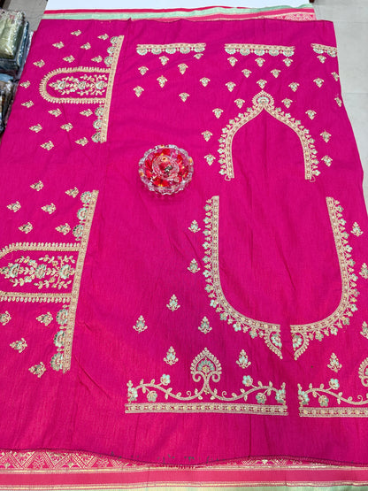 banarasi saree with zari weaving and embroidered silk blouse – ethnic festive wear for women