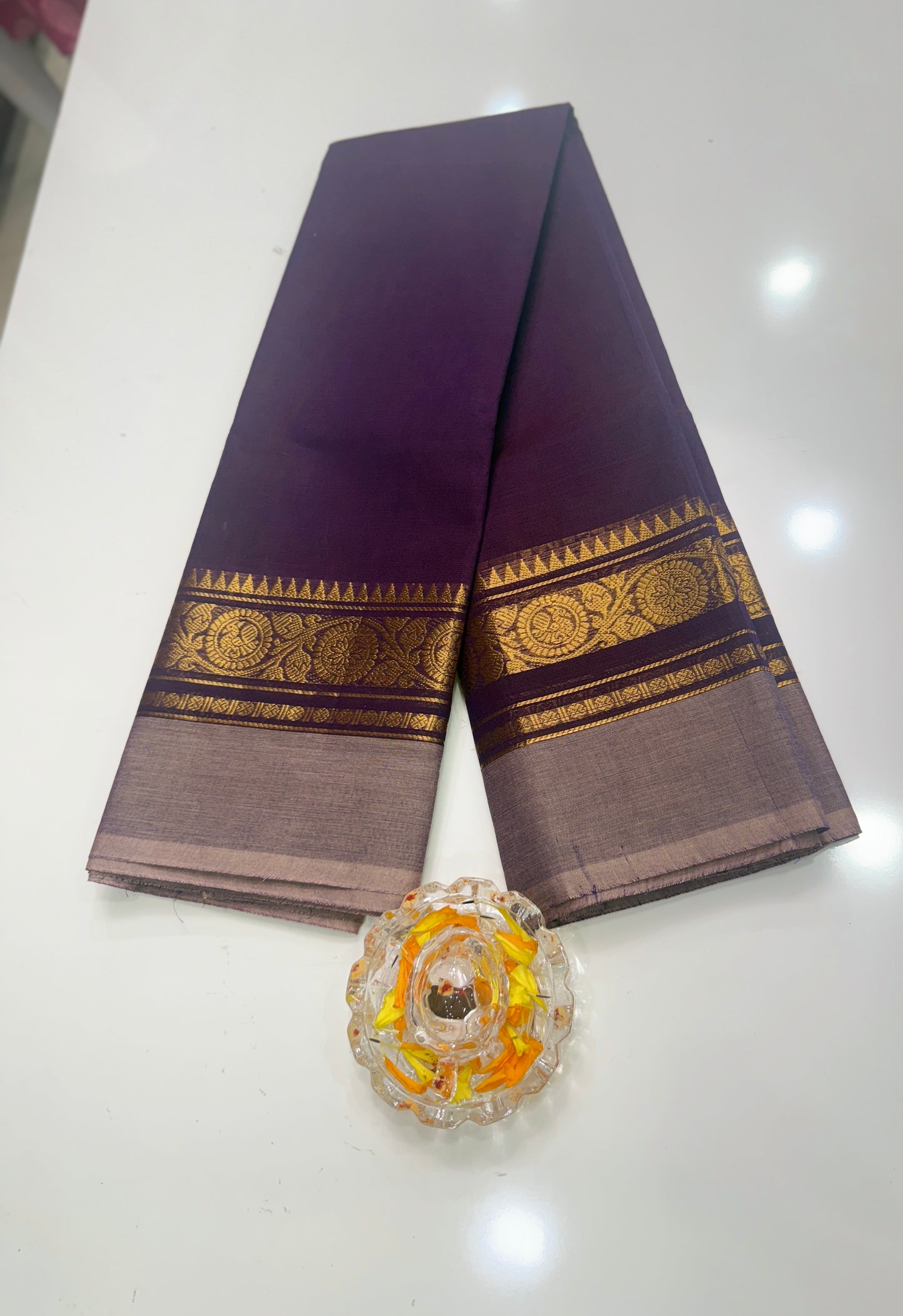 Chettinad Pure Cotton Saree with Zari Border – 80 Count, 20 Colours, 5.5m Length