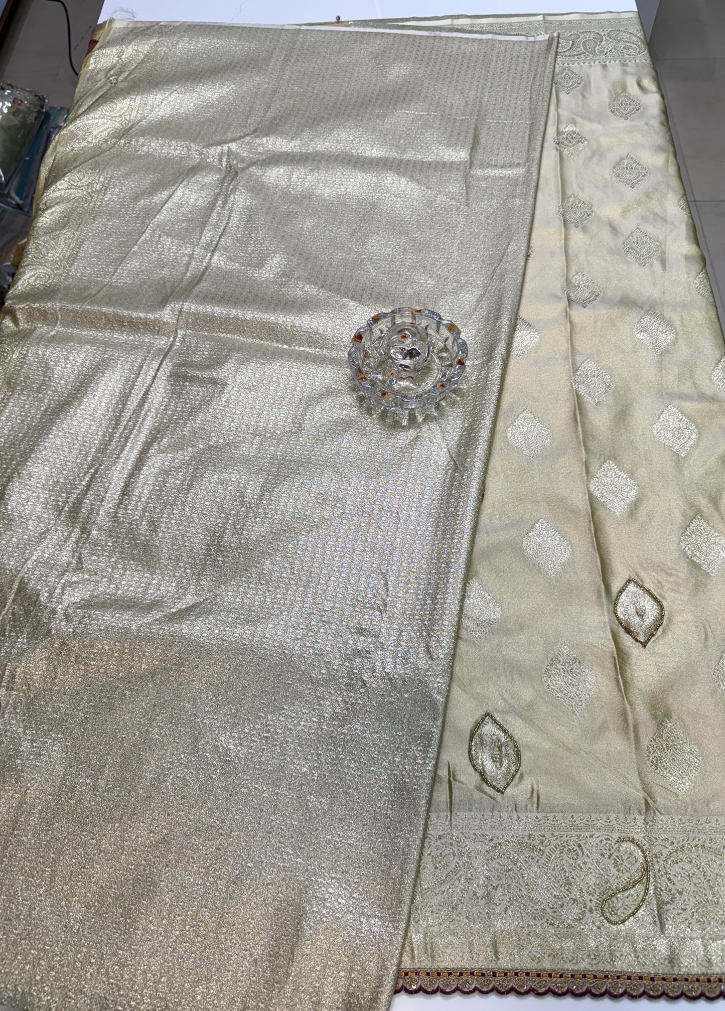Premium Viscose Silk Saree with Heavy Embroidered Designer Blouse – Wedding and Bridal Wear