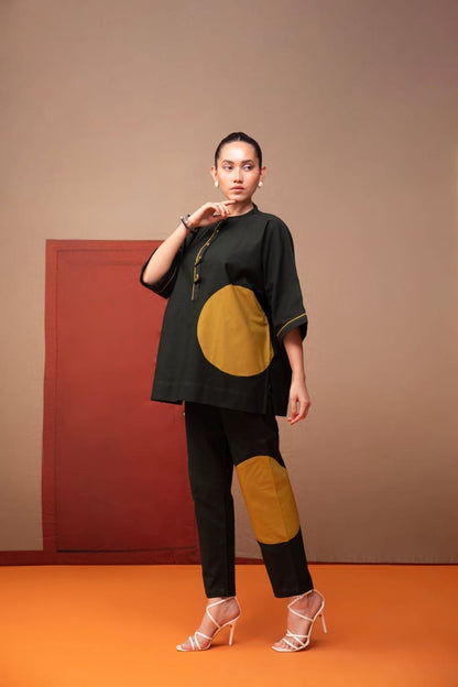 Cotton Applique Co-Ord Set for Women with Fish Button Detailing – Artistic Ethnic Wear (M to XXL)