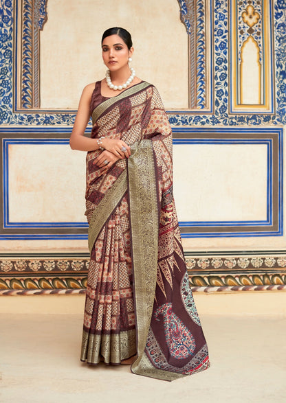 Dola Viscose Silk Saree with Exquisite Printed Design – Elegant Festive Wear for Women