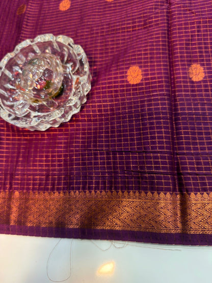 Mangalagiri Semi Pattu Saree with Blouse Piece for Women