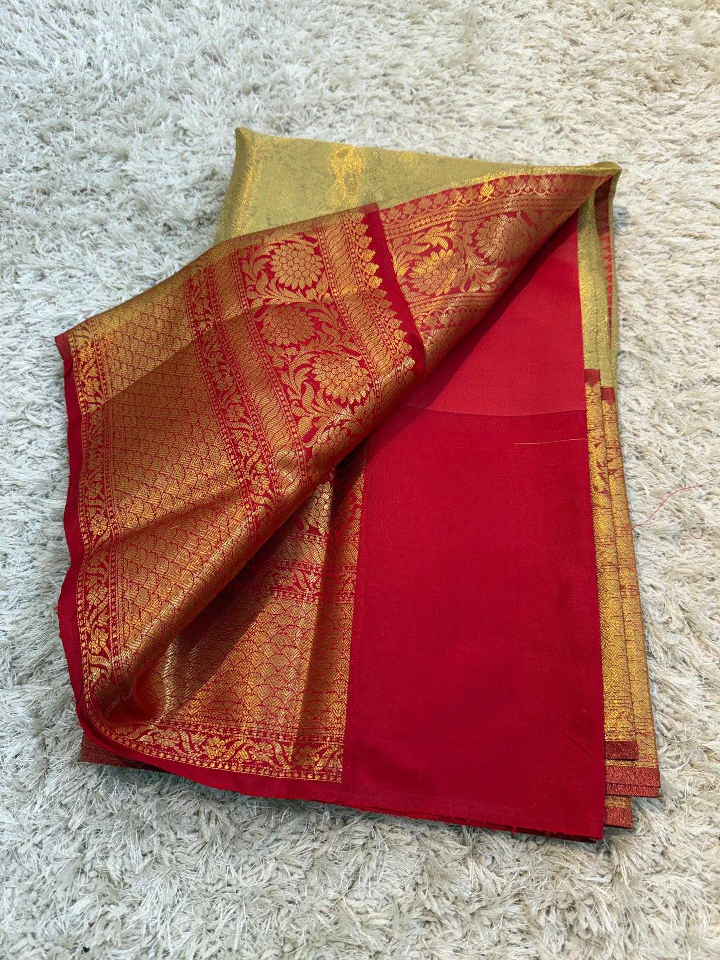 Banarasi Zari Tanchui Kanchipuram Soft Silk Saree with Rich Pallu and Brocade Blouse